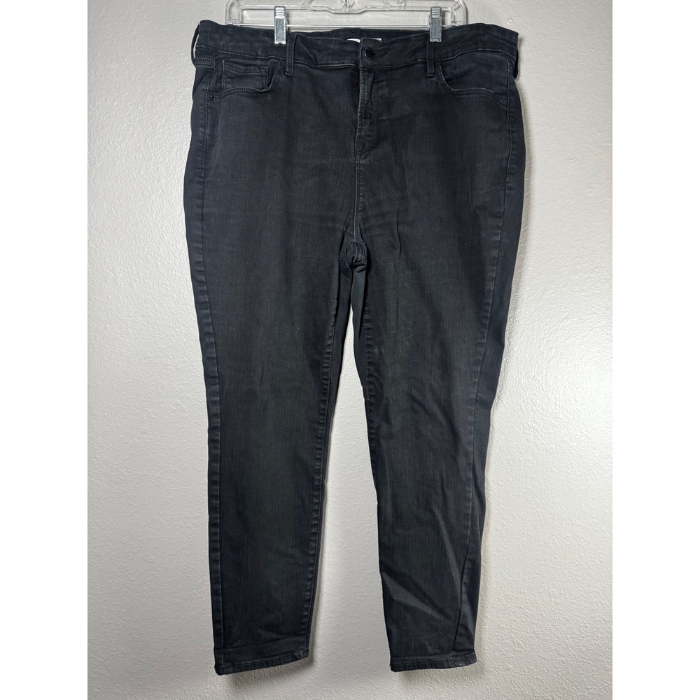 Old Navy Rockstar Super Skinny Built-In Sculpt Never-Fade Black Jeans Womens 18